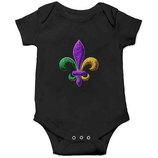 Mardi Gras New Orleans SaintsFleur De Lis Bling Onesies