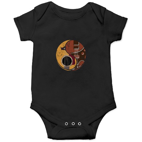 Guitar Ying Yang Music Guitar Player Gift Onesies
