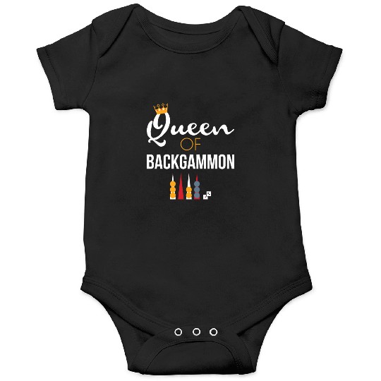 Queen of Backgammon Onesies Board Game Backgammon