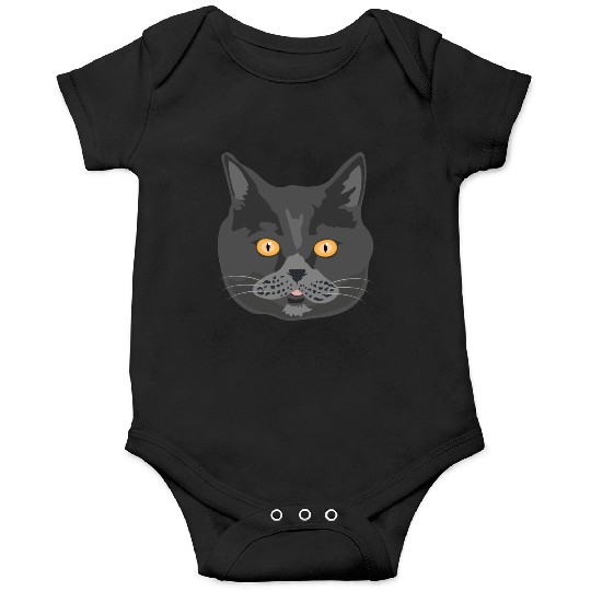 Cat British Shorthair Cat Face - Gift Idea Onesies
