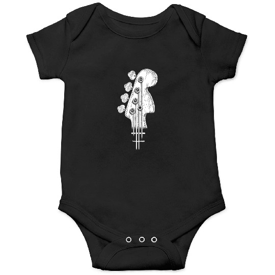 Head of a bass guitar Onesies