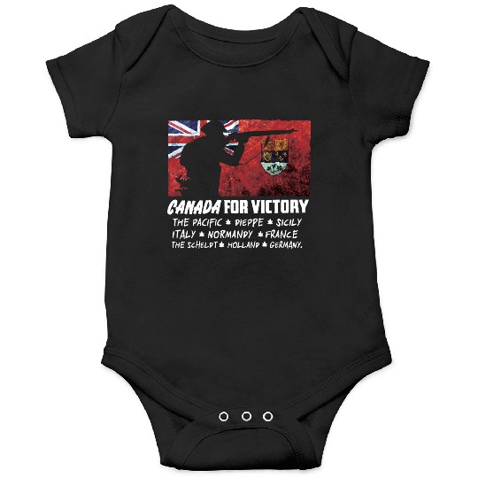 Canadian World War 2 Battles Onesies