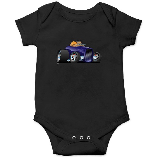 Highboy hot rod deep purple roadster Onesies
