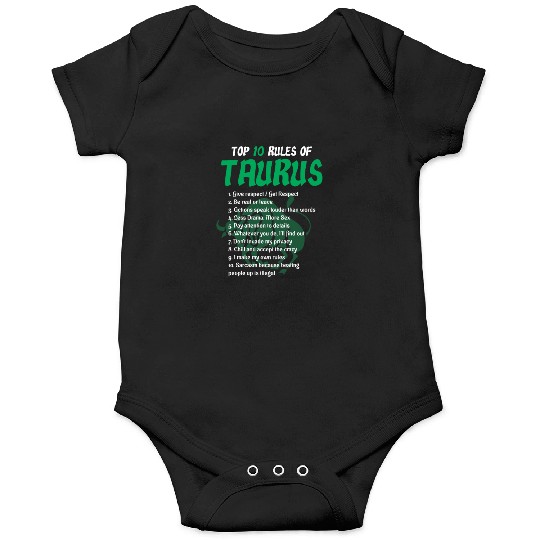 Top 10 Rules Of Taurus Zodiac Birthday Gift Onesies