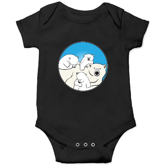 The polar bear family Onesies