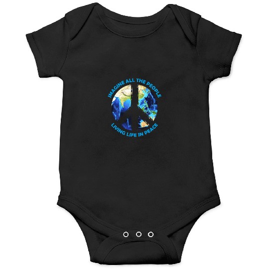 Imagine all the people living life in peace Design Onesies