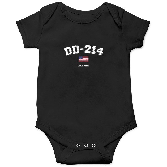 Dd 214 Us Armed Forces Alumni Usa Flag Vintage Onesies