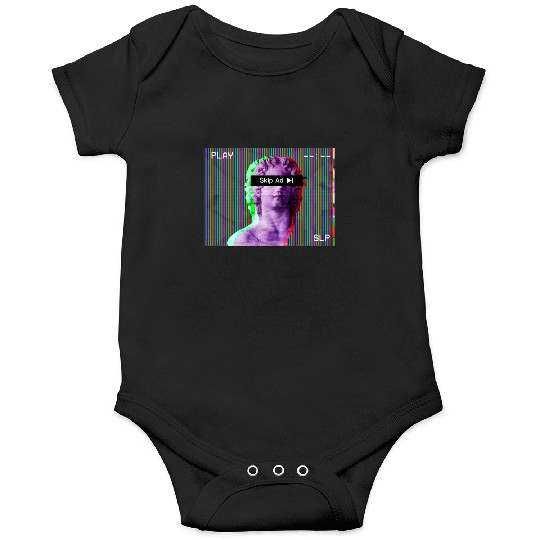Aesthetic Vaporwave Statue Skip Ad Online Onesies