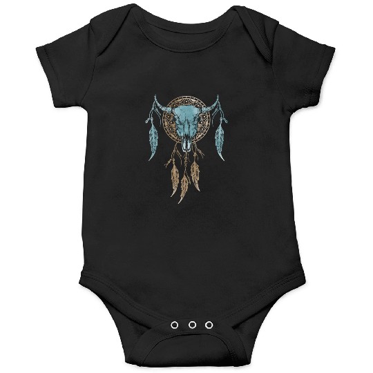 Womens Street Style Bull Skull Rodeo Onesies