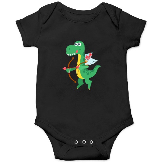 Lovely Dinosaur cupid in Valentine's day Onesies