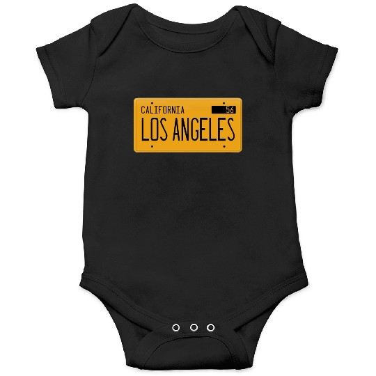 Los Angeles California 1956 yellow license plate Onesies