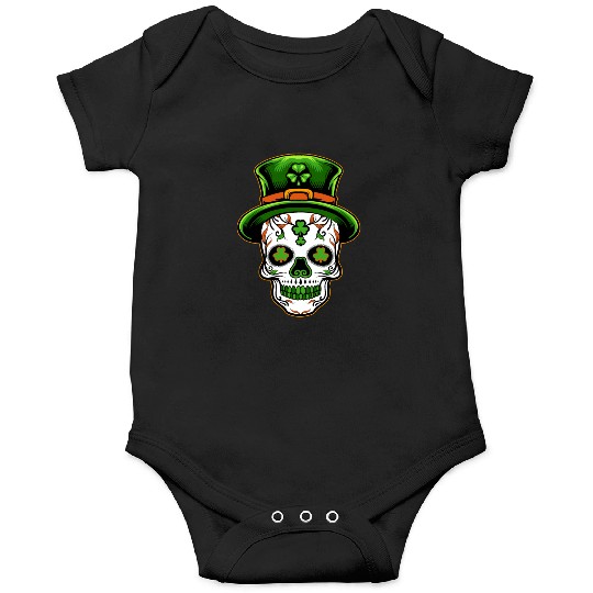 Sugar Skull St Patricks Day Onesies