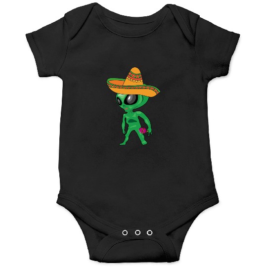 VIVA MEXICO QUE PASA CINCO DE MAYO GREEN ALIEN FUN Onesies