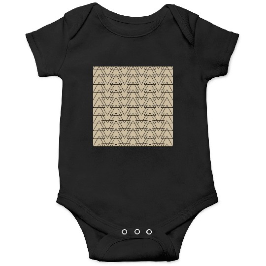 Triangle Beige Black Onesies