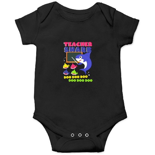 Funny Teacher Shark Preschool Teacher Onesies