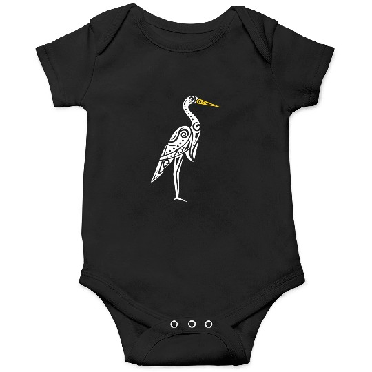 Maori Kotuku White Heron Polynesian T Tattoo Onesies