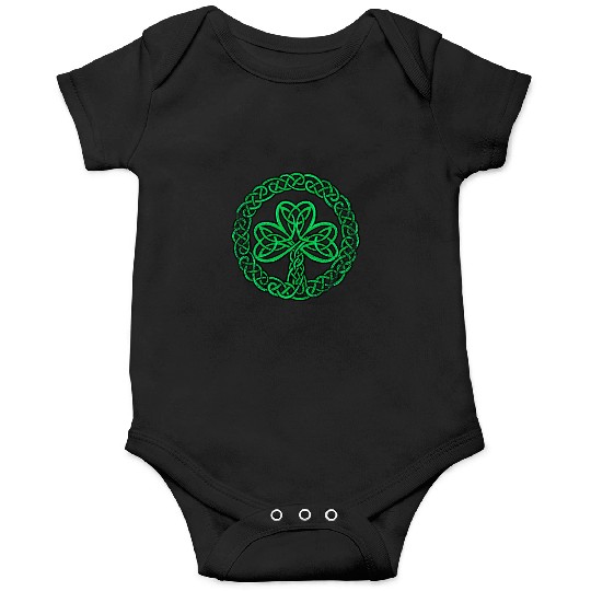 Irish Celtic Knot Shamrock Distressed Clover Onesies