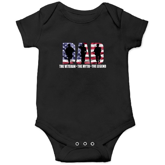Dad The Veteran The Myth The Legend - Father's Day Onesies