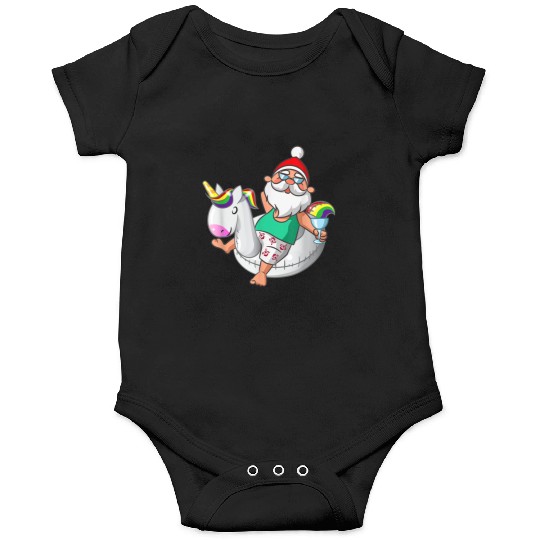 Christmas in July Santa Hawaiian Unicorn Swim Onesies