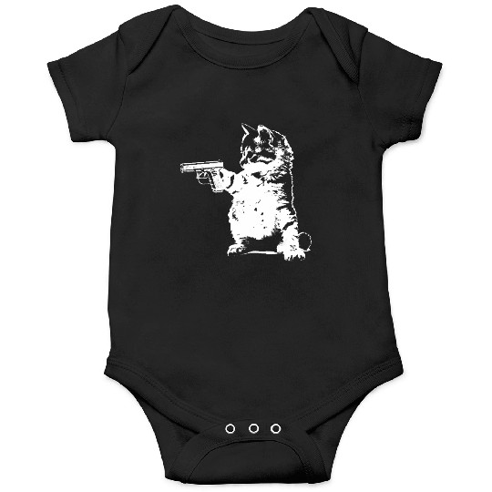 Gun Kitty Funny Cat Onesies