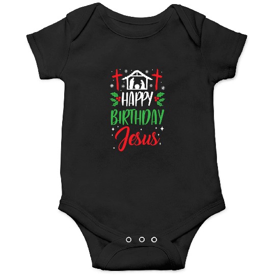 Christmas Day Happy Birthday Jesus Holiday Gift Onesies