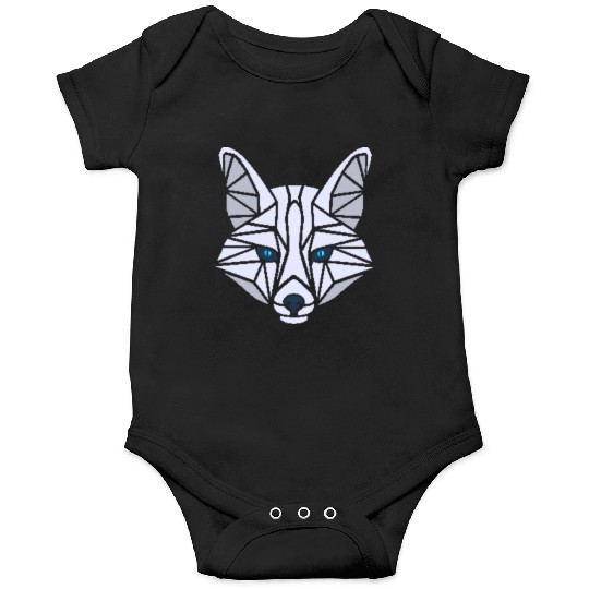 White Fox with blue eyes Onesies