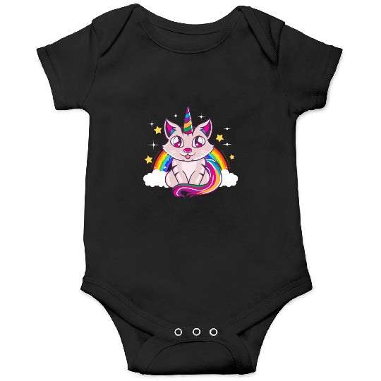 Cute & Funny Unicorn Cat Rainbow Kitty Magical Onesies