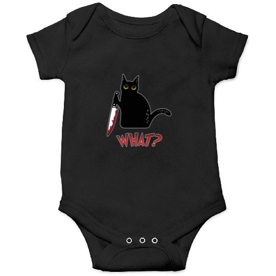 Cat What - Murderous Cat With Knife Onesies