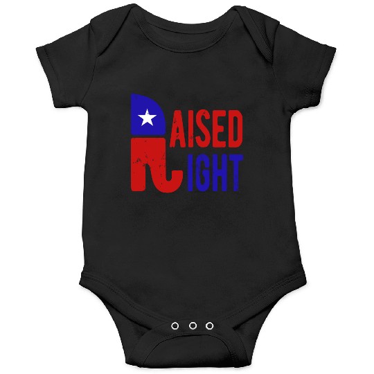 Raised Right Proud Republican Elephant Logo Usa Onesies