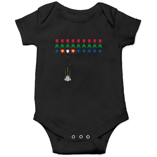Space Invader 8 bits old school game Onesies