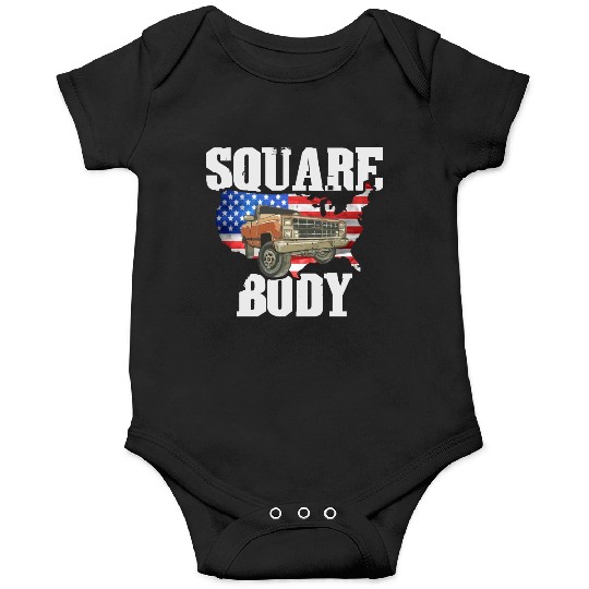 Square Body - American Flag Truck Lovers Onesies