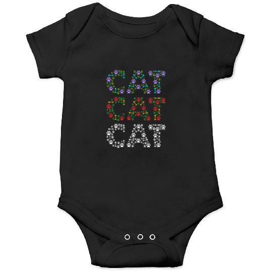 Cat mom and cat dad funny cat paws and fish bone Onesies