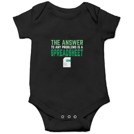 Answer To Any Problems Is A Spreadsheet Excel Onesies