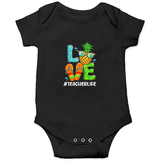 Summer Love Teacher life Love Pineapple Onesies
