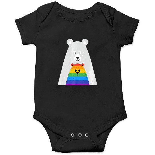 Gay Pride Mama and Baby Bear Gift Lesbian Son Onesies