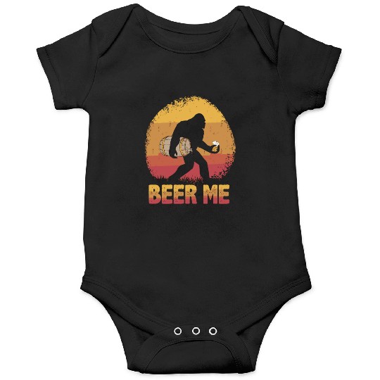 Beer Me Funny Bigfoot Loves Beer Drinking Sasquatc Onesies