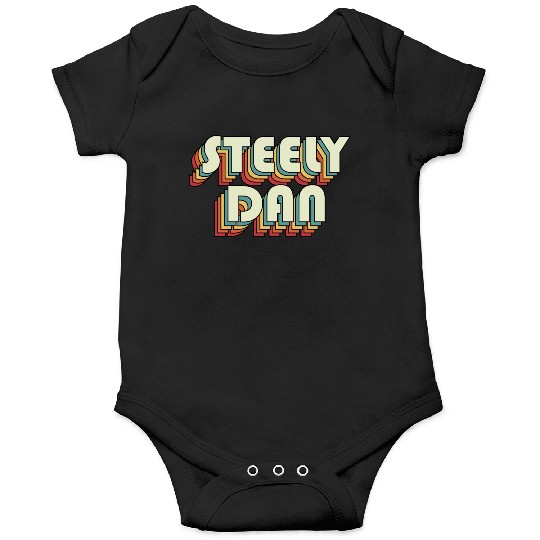Steely Dan | Unique Retro Faded-Style Typography Onesies