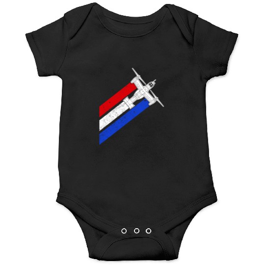 V-22 Osprey Helicopter Red White Blue Contrails Onesies