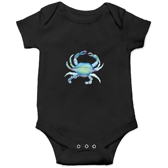 Crab watercolor illustration Onesies