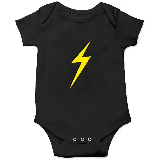 double Lightning Bolt Yellow And Black Onesies