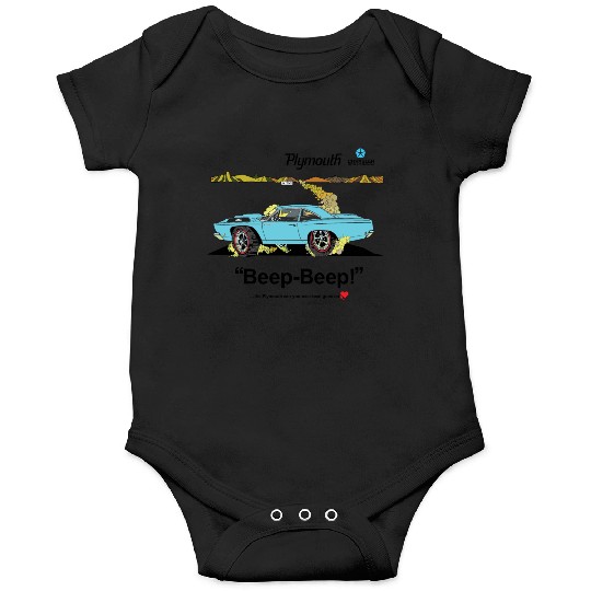 1968 Plymouth Road Runner Salt Flats Light Blue Onesies