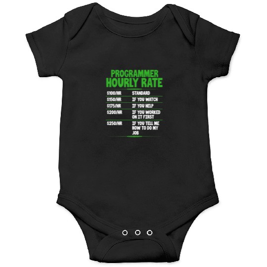 Programmer Hourly Rate Onesies