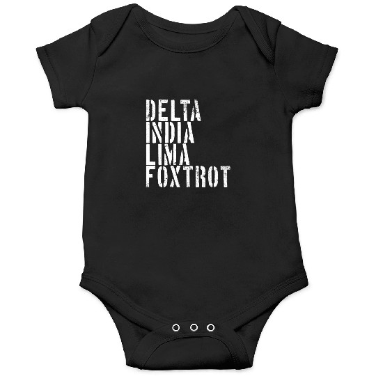 Delta India Lima Foxtrot Phonetic Hot Dad Men's Onesies