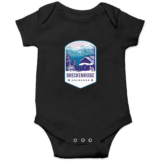 Breckenridge Colorado Ski Badge Onesies