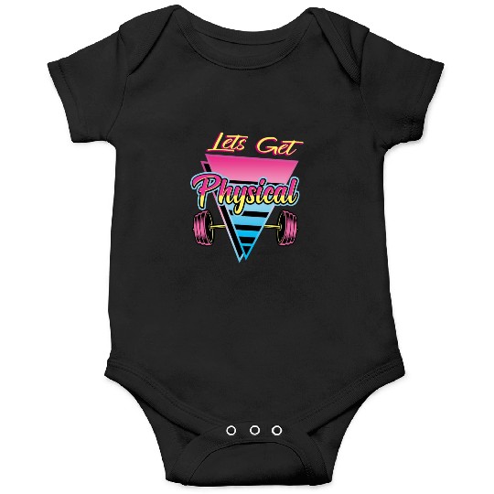 Lets Get Physical Workout Gym Retro 80s Gift Onesies