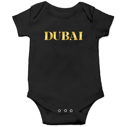 Modern Gold Glam Dubai City Typography Onesies