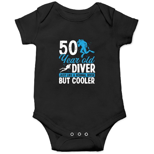 50th Birthday Scuba Divers Scuba Diving 50 Years Onesies