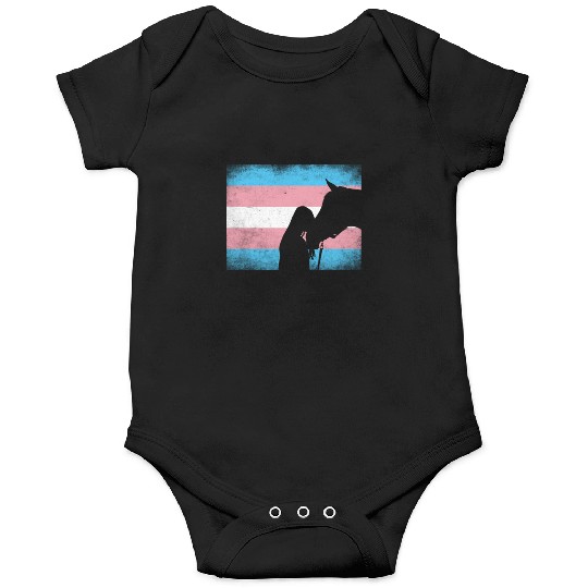 Transgender Pride Horse Rainbow LGBTQ Trans Flag Onesies