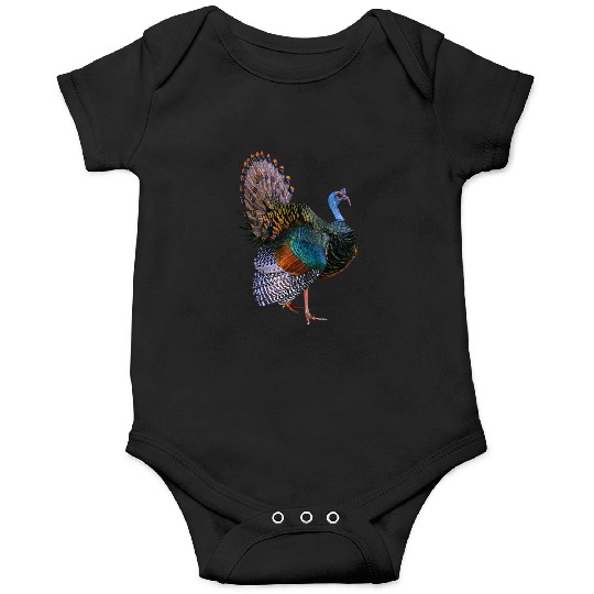 Iridescent Ocellated Turkey Onesies