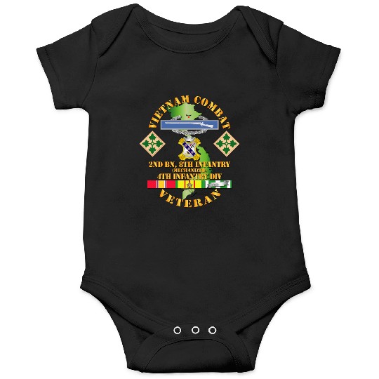 Army Vietnam Combat Infantry Veteran w 2nd Bn 8th Onesies